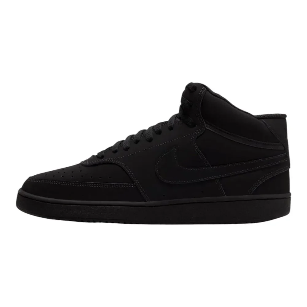 Nike Court Vision Mid Triple Black Sneaker Shoe CU6620-001 Suede Men’s 11.5, NEW